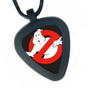 Ghostbusters Pickbandz Mens or Womens Real Guitar Pick Necklace